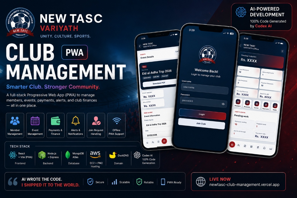 NEW TASC Club Management PWA